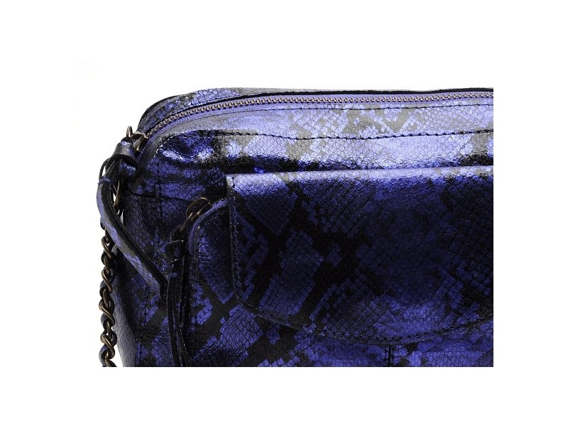 PCNAINA LEATHER CROSS BODY FC NOOS Bleu