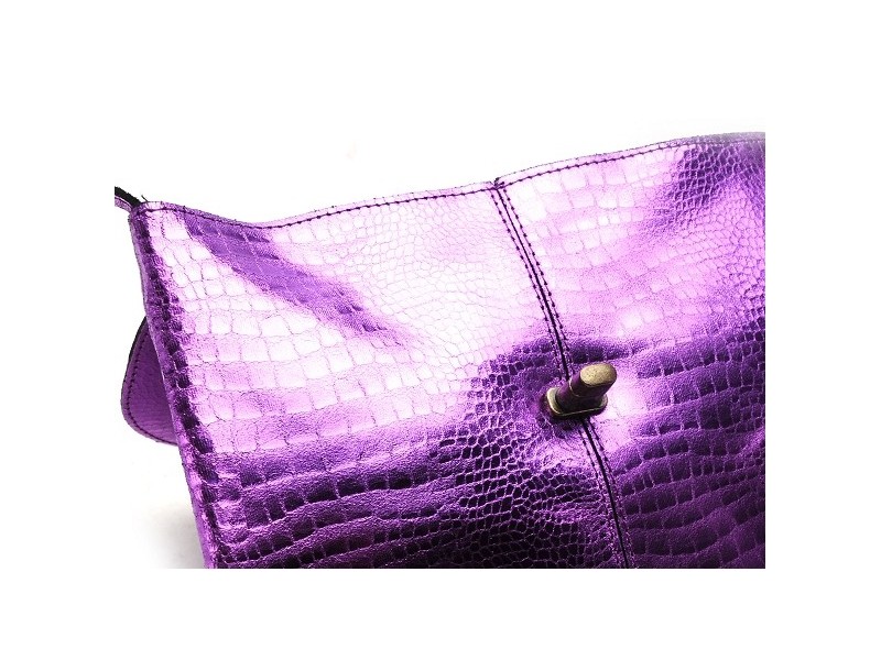 PCTOTALLY LARGE LEATHER PARTY BAG NOOS Violet