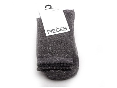 PCSEBBY GLITTER LONG 1 PACK Gris