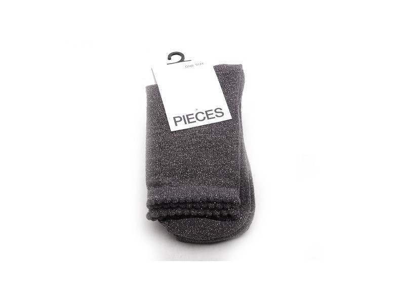 PCSEBBY GLITTER LONG 1 PACK Gris