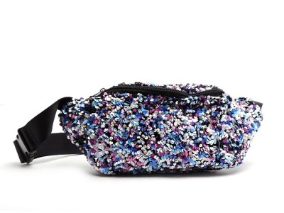 PCSTEPHANIA SEQUINS SMALL BUMBAG Bleu