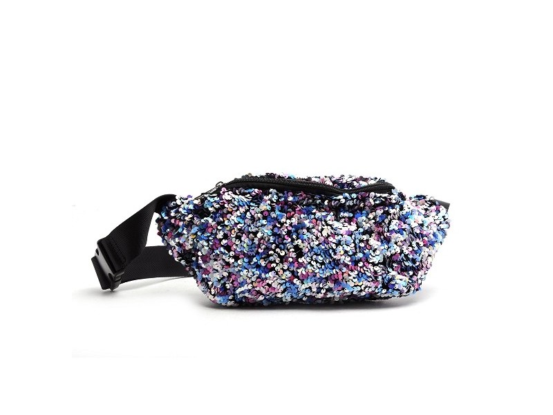 PCSTEPHANIA SEQUINS SMALL BUMBAG Bleu