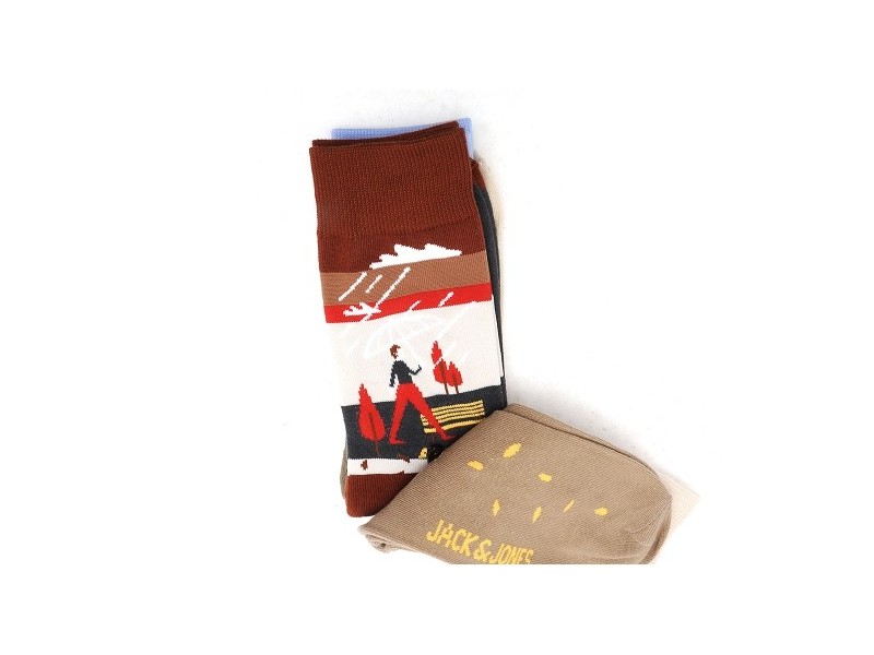 JACFALL LANDSCAPE SOCKS 3 PACK SN Multicolore