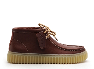 CLARKS TORHILL HI CUIR<br>marron