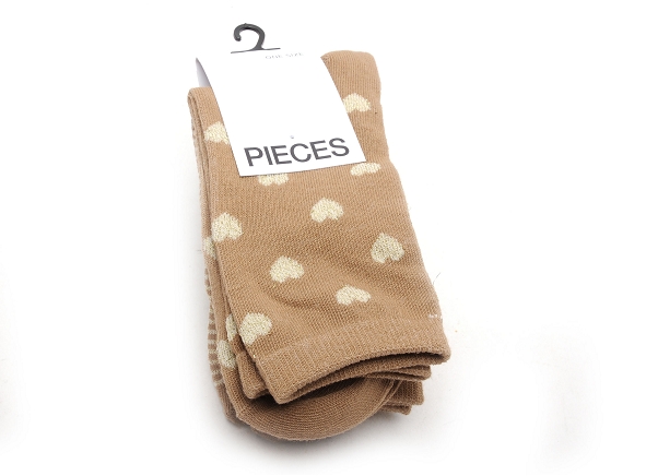 Pieces famille pcnina 2 pack sock box kac fc beige