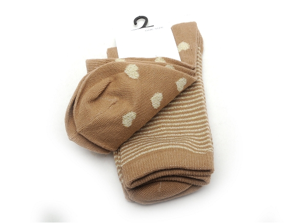 Pieces famille pcnina 2 pack sock box kac fc beige3098602_2