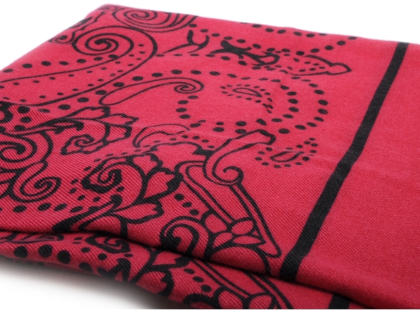 Pieces famille pcnira square scarf fc bc rouge3098703_2