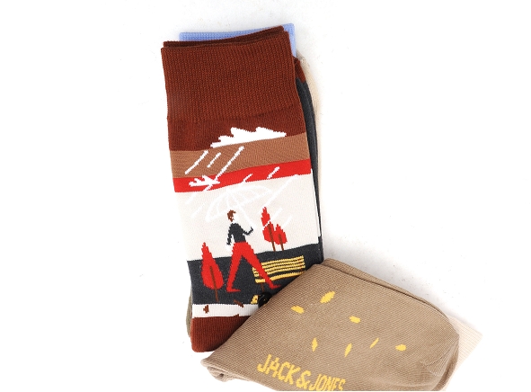 Jack and jones famille jacfall landscape socks 3 pack sn multicolore3101901_2