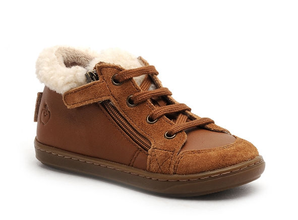 Shoo pom boots bottine bouba zip wool marron3103001_2