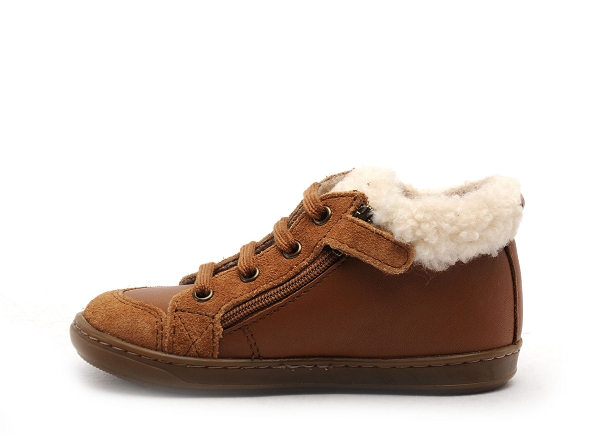 Shoo pom boots bottine bouba zip wool marron3103001_3