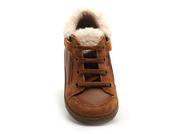 Shoo pom boots bottine bouba zip wool marron3103001_4