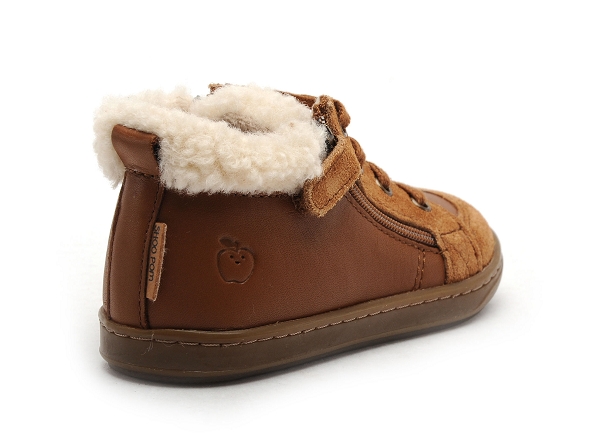 Shoo pom boots bottine bouba zip wool marron3103001_5