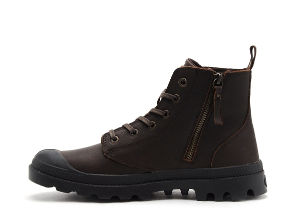 Palladium boots bottine pampa zip leather marron3105402_3