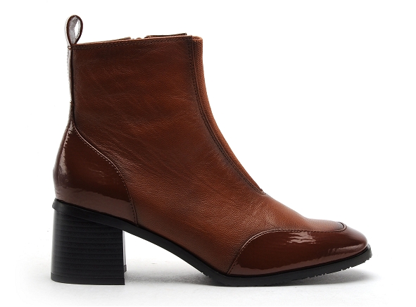 Fugitive boots bottine talons alicia marron