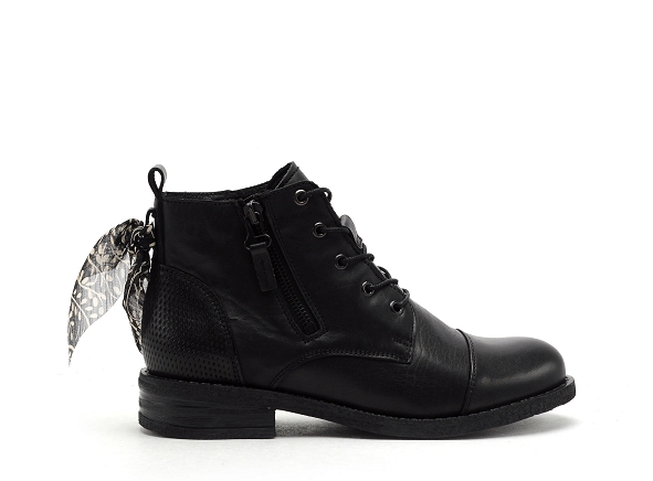 Bottines noire plate femme online