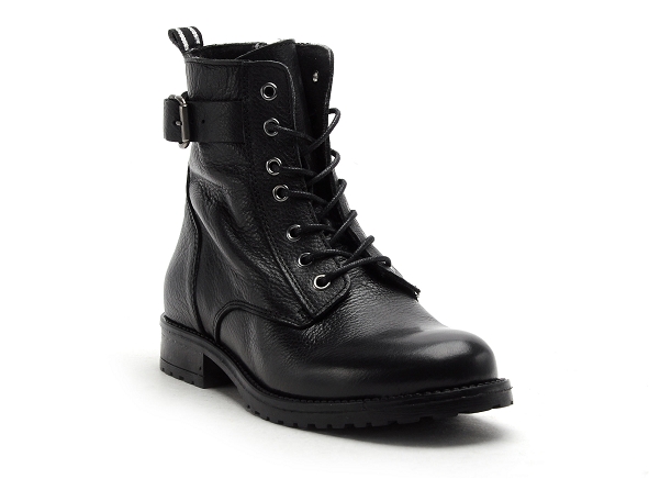 Fricote boots bottine plates 40544bon1 tirette cuir noir3177701_2