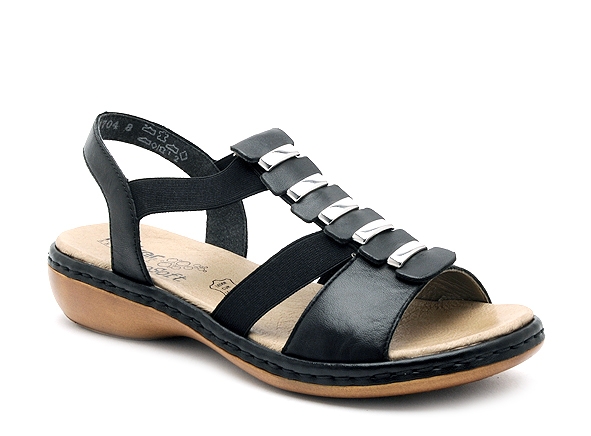 Rieker nu_pieds_plats 65964_noir | Ariva Chaussures