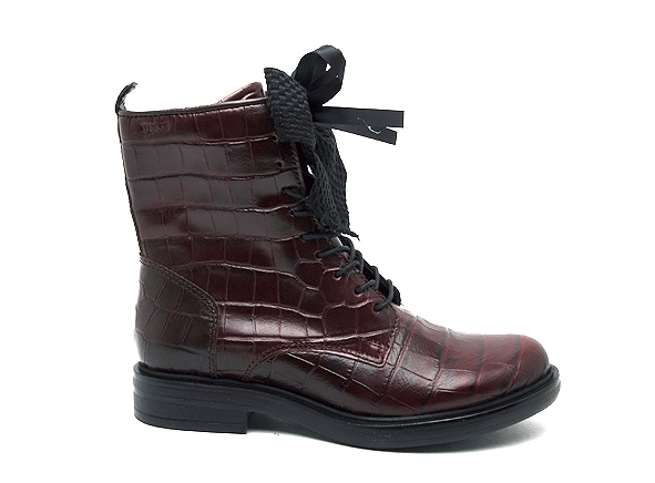 bottines plates bordeaux