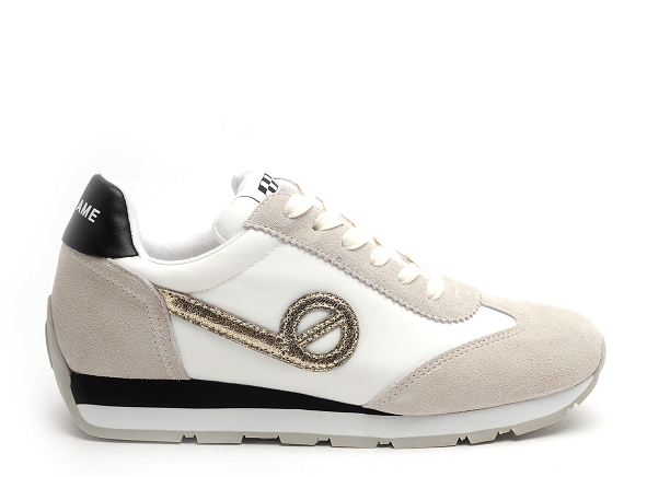 Baskets City Run Jogger Blanc - NO NAME - Homme - Cuir - Lacets - Plat